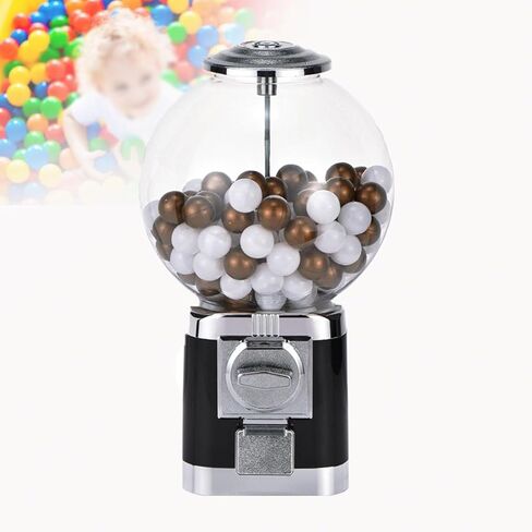 Bulk Gumball Machine Vending Dispenser - Countertop with Keys for Toys, Candies & Capsule Balls (0.39-1.26in) - Classic Black Candy Dispenser for Kids & Parties in Saudi Arabia
