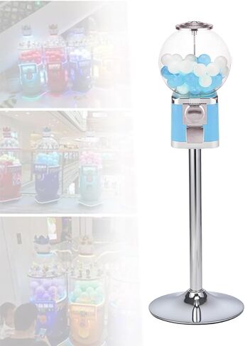 Coin-Operated Toy Capsule Dispenser Machine with Base, 200 Empty Capsules for Candy, Nuts, Gum & Prizes - Fun Interactive Vending for Kids & Parties in Saudi Arabia
