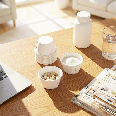 1000 Pack White Disposable Paper Cups 0.5oz Small Sample Souffle Portion Cups with Water Proof Lining, Mini Mouthwash Cup for Travel, Picnics, Parties, Jello Shots, Juice, Dessert in Kuwait