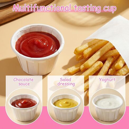 1000 Pack White Disposable Paper Cups 0.5oz Small Sample Souffle Portion Cups with Water Proof Lining, Mini Mouthwash Cup for Travel, Picnics, Parties, Jello Shots, Juice, Dessert in Kuwait