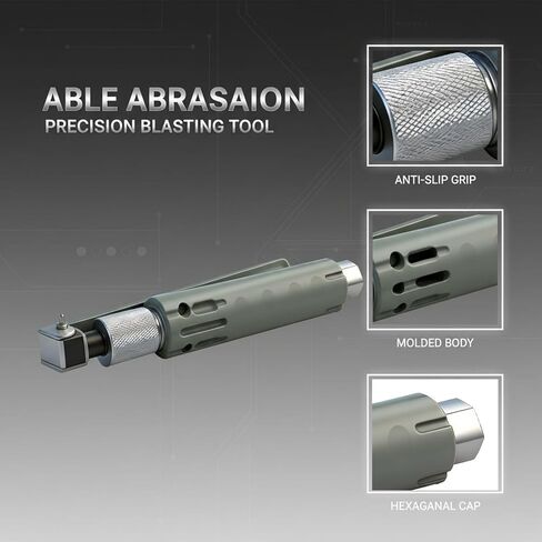 Sand Blaster Gun Kit, 4 Ceramic Nozzles, Portable Abrasive Blaster, Rust Removal, Paint Stripping, Pp Body, Anti-Slip Grip, Spring Trigger in Saudi Arabia