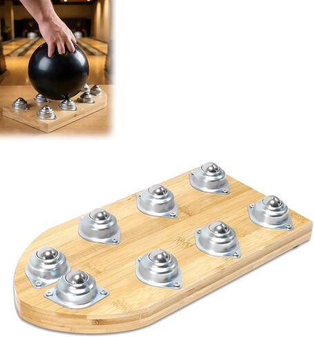 Bowling Ball Release Trainer, 14"x 7" x 1 "Wooden Bowling Release Trainer, Bowling Training Aid, Suitable for Home, Office, Bowling Training Centers in Kuwait