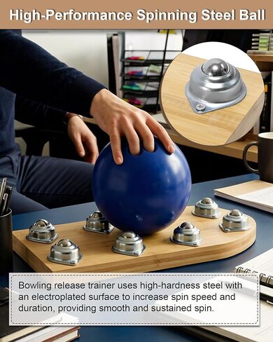 Bowling Ball Release Trainer, 14"x 7" x 1 "Wooden Bowling Release Trainer, Bowling Training Aid, Suitable for Home, Office, Bowling Training Centers in Kuwait