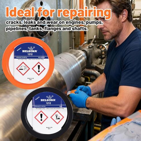 Belzona 1212 Surface Tolerant Epoxy Resin 450g Kit for Repair Composite Plate Bonding Engine Gearbox Sealing with Strong Adhesion Rapid Cure Wet Oil Underwater Solvent Free Base 205g in Kuwait