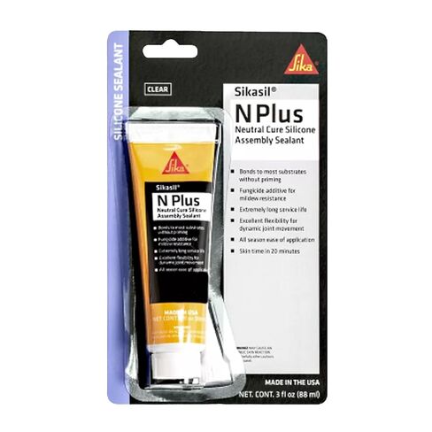 SIKA Sikasil-N Plus Clear Silicone Sealant, 3 fl oz – High-Performance, Multi-Surface Adhesive for Window, Door, and General Sealant Applications in Saudi Arabia