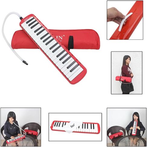 37 Keys Piano Melodica, Professional Beginners Melodica Plastic 37 Keys Instrument with 2 Mouthpieces and Carrying Bag for Students Beginners Kids () in Saudi Arabia