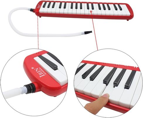 37 Keys Piano Melodica, Professional Beginners Melodica Plastic 37 Keys Instrument with 2 Mouthpieces and Carrying Bag for Students Beginners Kids () in Saudi Arabia