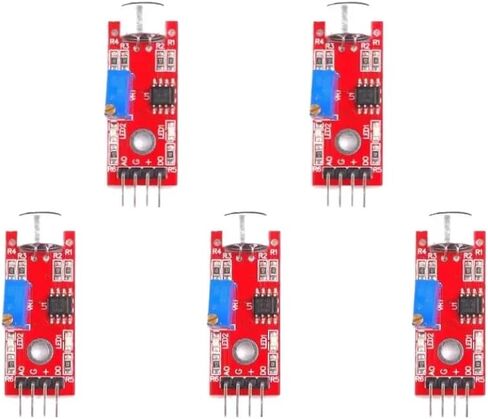 وحدة كشف الصوت 1-10 قطع KY-037 DC 4-6V LM393 ميكروفون متوافق مع AVR PIC (أسود) in Kuwait