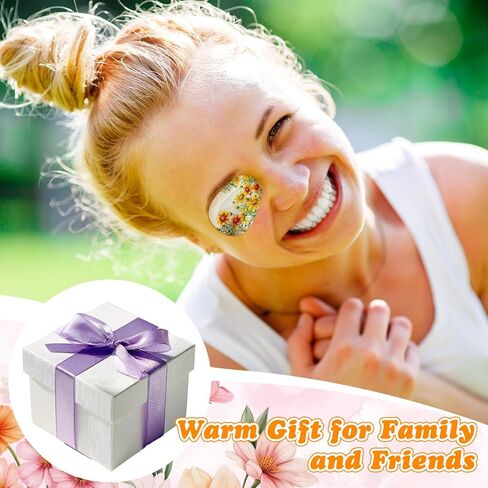 Geiserailie 100 Pcs Adhesive Eye Patches Bulk for Adults Women 10 Style Vintage Boho Adhesive Eyepatches Disposable Breathable Latex Free Eyepatches Gift for Lazy Eye Women in Saudi Arabia