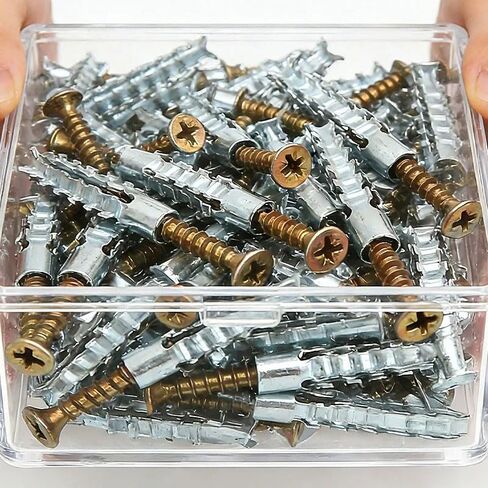 10-30 Sets Self Tapping Screw Metal Expansion Tube Kits Solid Serrated Drilling Plug Thorny Expansion Bolts Fasteners Anchors (10 Sets) in Saudi Arabia