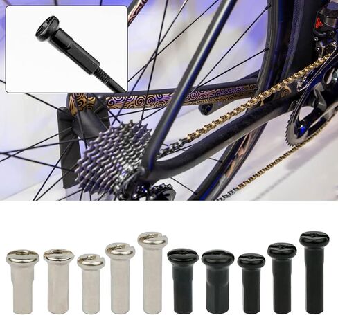 50pcs Metal Mountain Bike Wheel Spoke Nipple Replacement for 12G 13G 14G Spoke Road Mountain Bicycles Part Accessories in Saudi Arabia