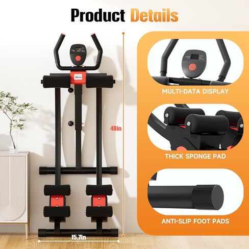 جهاز تمارين البطن، جهاز تدريب AB، معدات تمرين لتدريب القوة في صالة الألعاب الرياضية المنزلية، معدات تمارين البطن، جهاز AB لتمرين المعدة، مدرب البطن القابل للطي للرجال والنساء in Kuwait