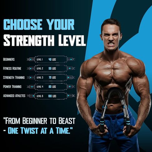 Twister Arm Trainer, Adjustable Home Workout Equipment for Men & Women, Home Gym Chest Trainer, Muscle Builder & Strength Training for Arms, with 2 Springer, Finger Stretcher, Gloves in Saudi Arabia
