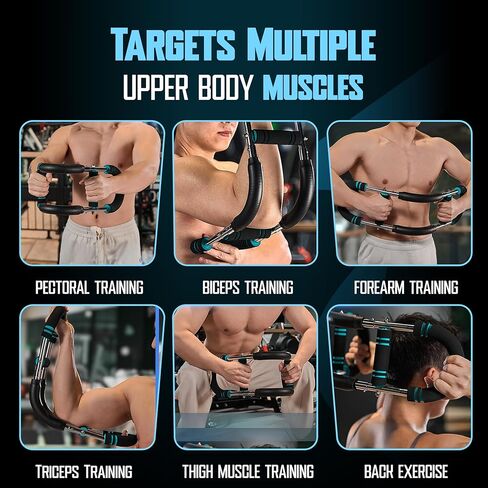 Twister Arm Trainer, Adjustable Home Workout Equipment for Men & Women, Home Gym Chest Trainer, Muscle Builder & Strength Training for Arms, with 2 Springer, Finger Stretcher, Gloves in Saudi Arabia