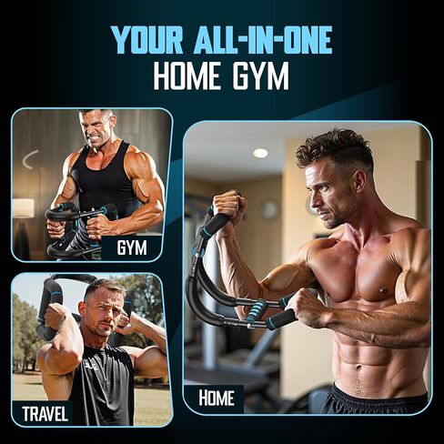 Twister Arm Trainer, Adjustable Home Workout Equipment for Men & Women, Home Gym Chest Trainer, Muscle Builder & Strength Training for Arms, with 2 Springer, Finger Stretcher, Gloves in Saudi Arabia