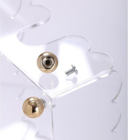 Napkin Holder 6.9"x6.9" Cocktail Napkin Holder with Gold Feet, Acrylic Napkin Holders for Table, Stylish Guest Towel & Disposable Paper Holder for Hotels, Bar, Parties - Square in Saudi Arabia
