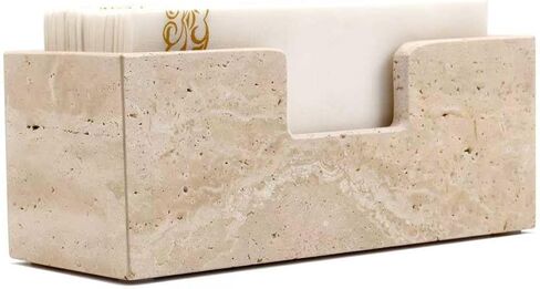 حامل مناشف الضيوف من الحجر الجيري الطبيعي، حامل مناديل الحجر للحمام، صينية حامل مناديل الحمام الرائعة، صينية حامل مناشف الضيوف الأنيقة لطاولة طعام الحمام والمرحاض، بيج in Kuwait