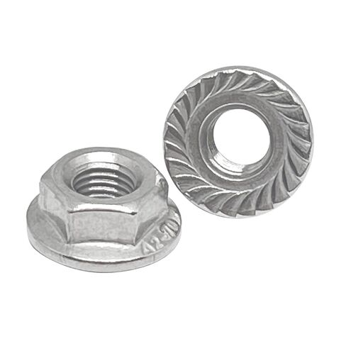 2 Pcs M16-1.5mm Serrated Flange Hex Nuts,Hexagon Flange Socket Lock Nut,304 Stainless Steel,Fine Thread,Silver in Saudi Arabia