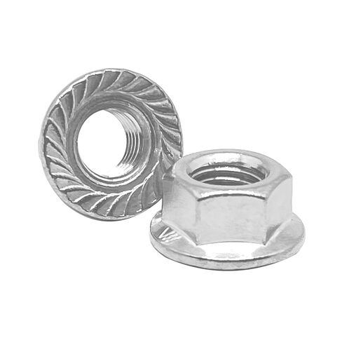 2 Pcs M16-1.5mm Serrated Flange Hex Nuts,Hexagon Flange Socket Lock Nut,304 Stainless Steel,Fine Thread,Silver in Saudi Arabia