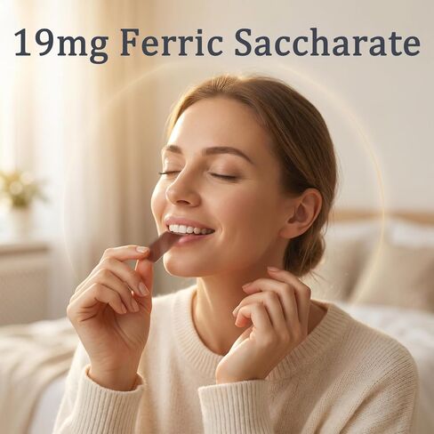 شرائح الحديد عن طريق الفم من كافاي - طبقة تذوب عن طريق الفم، مكمل حديد فيروفيا للنساء، 19 مجم من الحديد مع حمض الفوليك، سريع الذوبان، نكهة التوت، كمية تكفي لمدة 30 يومًا in Kuwait