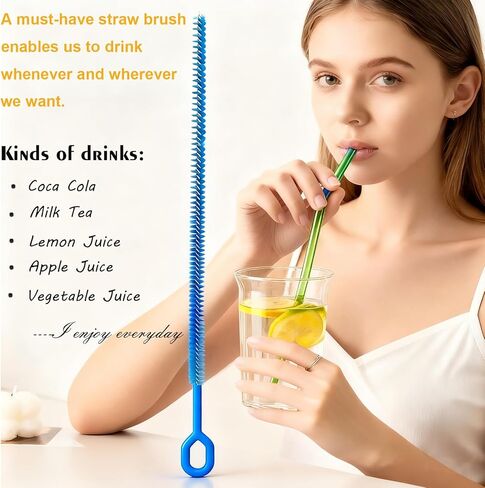 3 قطع من فرشاة تنظيف القش الطويلة مقاس 12.6 بوصة لكوب ستانلي، فرشاة القش الطويلة جدًا القابلة لإعادة الاستخدام للأكواب والمعدن والسيليكون والقش الزجاجي لزجاجات الأطفال وأكواب سيبي واليتي ومنظف الأنابيب للأنبوب in Kuwait