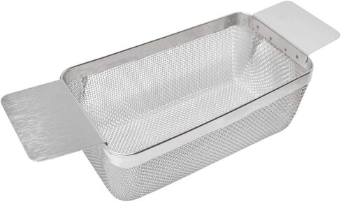 8" x 4" x 3-1/2" Stainless Steel Fine Mesh Ultrasonic Cleaner Jewelry Small Parts Holder Universal Cleaning Basket in Saudi Arabia