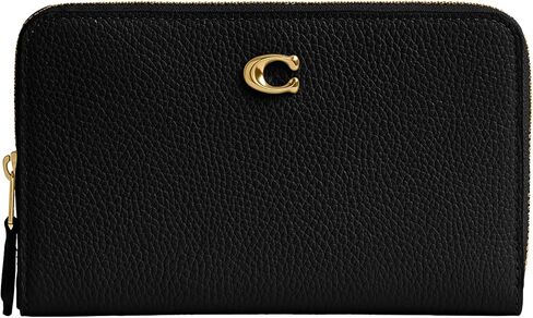 Coach Women's Medium Zip Around Accessory-Travel Wallet, B4/Black in Saudi Arabia