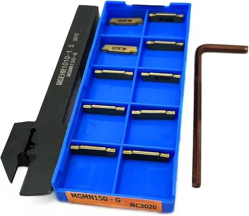 MGEHR1010-1.5 MGEHR1212-1.5 MGEHR1616-1.5 Handle and Inserts MGMN150 NC3020 Grooving Inserts, 10mm Diameter External GRO MGEHR(MGEHR1212-1.5) in Saudi Arabia