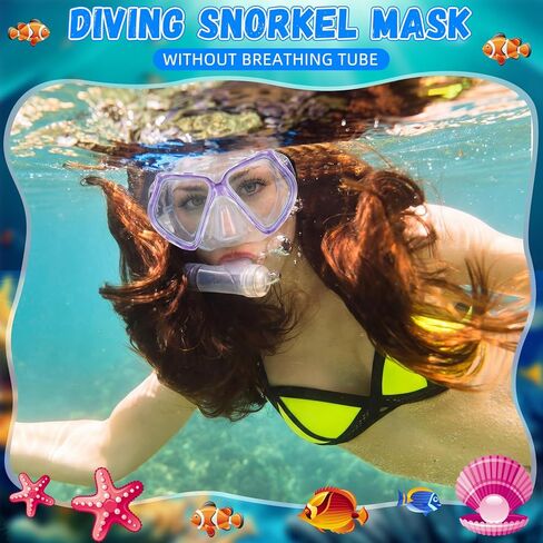 Flutesan 6 PCS نظارات سباحة للبالغين مع غطاء الأنف غلاف المرن بشكل كبير Snorkel Goggles أقنعة الغوص مع أحزمة واقي شعر النيوبرين in Saudi Arabia