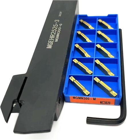 MGEHR1212-3 MGEHR1616-3 MGEHR2020-3 MGMN300 NC3020 External Grooving Tool Handle Parting Plate Carbide Inserts(Only 10PC Inserts) in Saudi Arabia