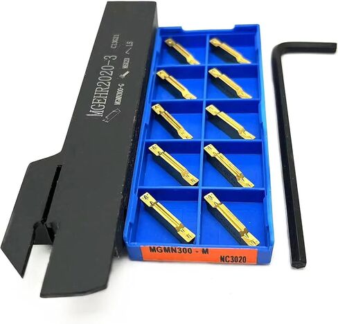 MGEHR1212-3 MGEHR1616-3 MGEHR2020-3 MGMN300 NC3020 External Grooving Tool Handle Parting Plate Carbide Inserts(Only 10PC Inserts) in Saudi Arabia