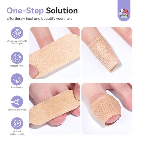 SAVILAND Extra Strength Fungal Nail Patches FSA-HSA: 8H Overnight Repair 1% Tolnaftate Toenail Treatment 32 P Nighttime Nail Renewal Restores Damaged Nails Discolored Thick Yellow Healthy Appearance in Kuwait