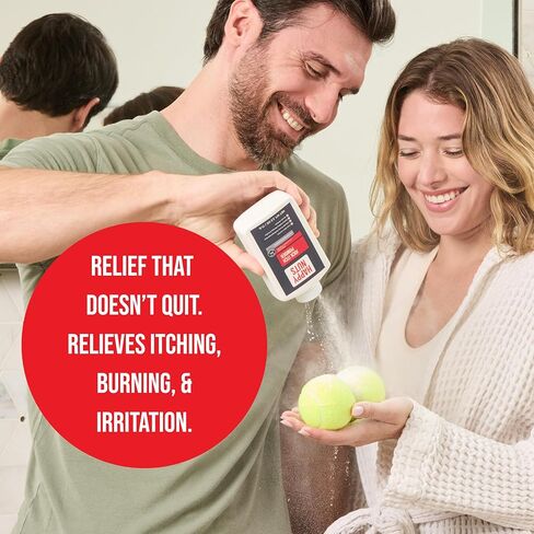 HAPPY NUTS Jock Itch OTC Antifungal Treatment Powder - 2% Miconazole Nitrate - FSA Eligible HSA - Clinically Proven Cures Most Jock Itch, Athletes Foot, Ringworm and More - Relieves Itching & Burning in Kuwait