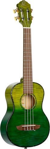 Ortega Guitars, 4-String Prism Series Slotted Headstock Tenor Ukulele w/Bag, Right, ivy fade, One Size (RUPR in Kuwait