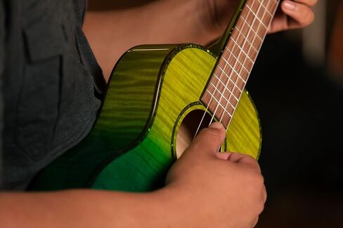 Ortega Guitars, 4-String Prism Series Slotted Headstock Tenor Ukulele w/Bag, Right, ivy fade, One Size (RUPR in Kuwait