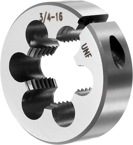 PATIKIL 3/4"-16 UNF Round Threading Die, Right Hand Alloy Steel Machine Thread, Adjustable Repair Screw Cutting Tool for Mild Steel, Copper, Aluminum in Saudi Arabia