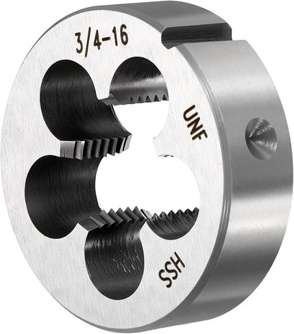 PATIKIL 3/4"-16 UNF Round Threading Die, Right Hand High-Speed Steel Machine Thread Threading Die, Non-Adjustable Thread Repair Tool for Stainless Steel, Alloy Metal - 1 Pack in Saudi Arabia