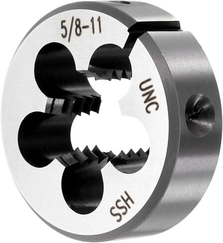 PATIKIL 5/8"-11 UNC Round Threading Die, Right Hand High-Speed Steel Machine Thread Threading Die, Adjustable Thread Repair Tool for Stainless Steel, Alloy Metal - 1 Pack in Saudi Arabia