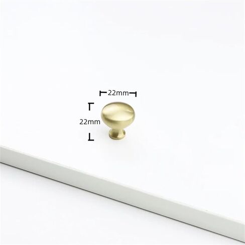 الصلبة النحاس محكم النحاس درج مقابض لقطع الأثاث خزانة باب الأجهزة 1 قطعة (007-Brass-D22mm) in Saudi Arabia
