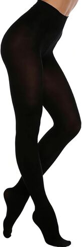 MERYLURE 240D Soft Opaque Tights for Women, Solid Color High Waist Control Top Pantyhose in Kuwait