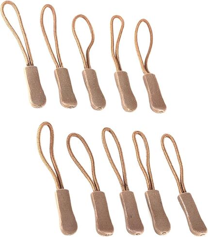 POCREATION 10 Zipper Pulls Slider Cord Rope Puller Ends, Non Slip Handle Grip, Easy to Install, with Lock Zip Buckle, for Outdoor Backpack Travel Packs Bags Dresses Sportswear in Saudi Arabia