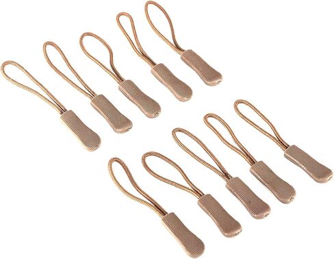 POCREATION 10 Zipper Pulls Slider Cord Rope Puller Ends, Non Slip Handle Grip, Easy to Install, with Lock Zip Buckle, for Outdoor Backpack Travel Packs Bags Dresses Sportswear in Saudi Arabia