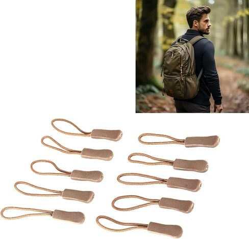 POCREATION 10 Zipper Pulls Slider Cord Rope Puller Ends, Non Slip Handle Grip, Easy to Install, with Lock Zip Buckle, for Outdoor Backpack Travel Packs Bags Dresses Sportswear in Saudi Arabia