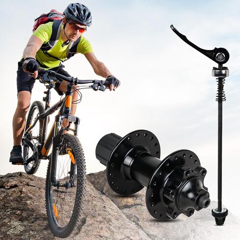 DH901YR 8/9/10-Speed Bicycle Rear Wheel Hub,6-Bolt Disc Brake,2 Sealed Bearings,M10*135mm OLD,14G*36H,HG Cassette Freehub,Quick-Release,Lightweight Aluminum,Black for MTB/Commuter/Touring Bikes in Kuwait