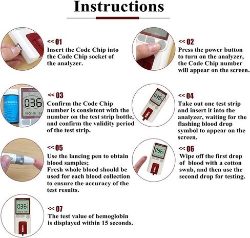 100pcs Hemoglobin Test Strips for AS-XH-01 Hemoglobin Analyzer in Saudi Arabia