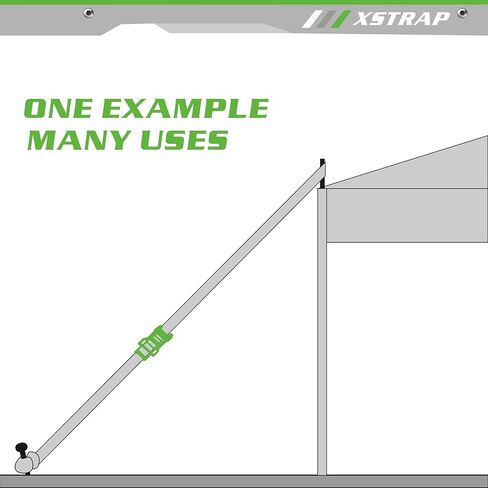 XSTRAP Standard 4PK 1" Ratchet Tent Straps with Loop End - Heavy Duty 2500lbs Breaking Strength, Secure Tents & Canopies for Camping/Events, 12ft Tie Down Straps, Durable Polyester Webbing in Kuwait