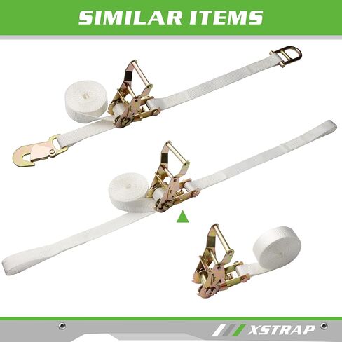 XSTRAP Standard 4PK 1" Ratchet Tent Straps with Loop End - Heavy Duty 2500lbs Breaking Strength, Secure Tents & Canopies for Camping/Events, 12ft Tie Down Straps, Durable Polyester Webbing in Kuwait