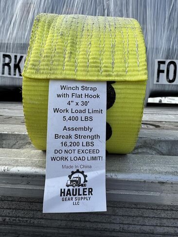 4" x 30 FT Winch Strap 10 Pack, 5400 lb WLL 16200 lb Break Strength Tie Down Strap Set, Heavy Duty Trailer Straps for Flatbed Loads and Straps for Trucks in Kuwait