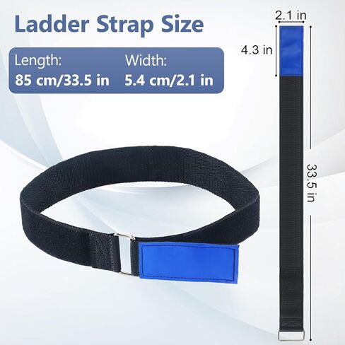 Ladder Rack Tie Down Straps Reusable Straps Adjustable with Nylon Hook and Loop for Ladder RV Truck or Boat 33''x 2’' Pack 8 in Kuwait