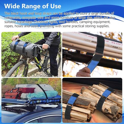 Ladder Rack Tie Down Straps Reusable Straps Adjustable with Nylon Hook and Loop for Ladder RV Truck or Boat 33''x 2’' Pack 8 in Kuwait